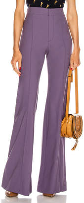 Chloé Tailored Flare Pant in Shadow Purple | FWRD Chloé Tailored Flare Pant in Shadow Purple | FWRD