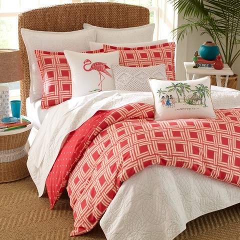 Nine Palms Red Sunrise Comforter Set