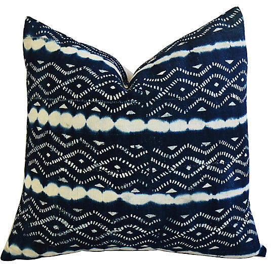 African Mali Tribal Textile Pillow