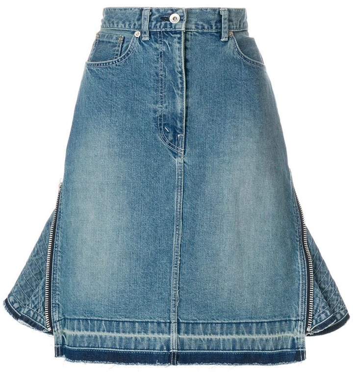 peplum denim skirt