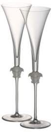 Set of Two Medusa Lumiere Champagne Flutes