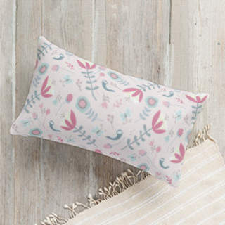 cheery day floral Lumbar Pillow