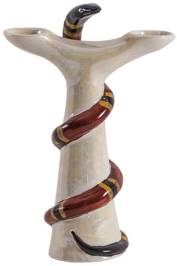 Snake Porcelain Candlestick
