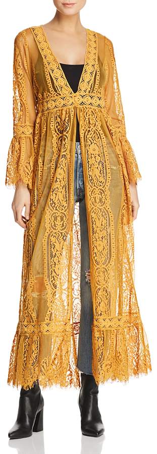 Sheer Lace Duster