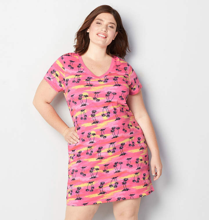 Sunset Palm Print Sleep Shirt