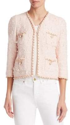 Braid-Trimmed Short Jacket