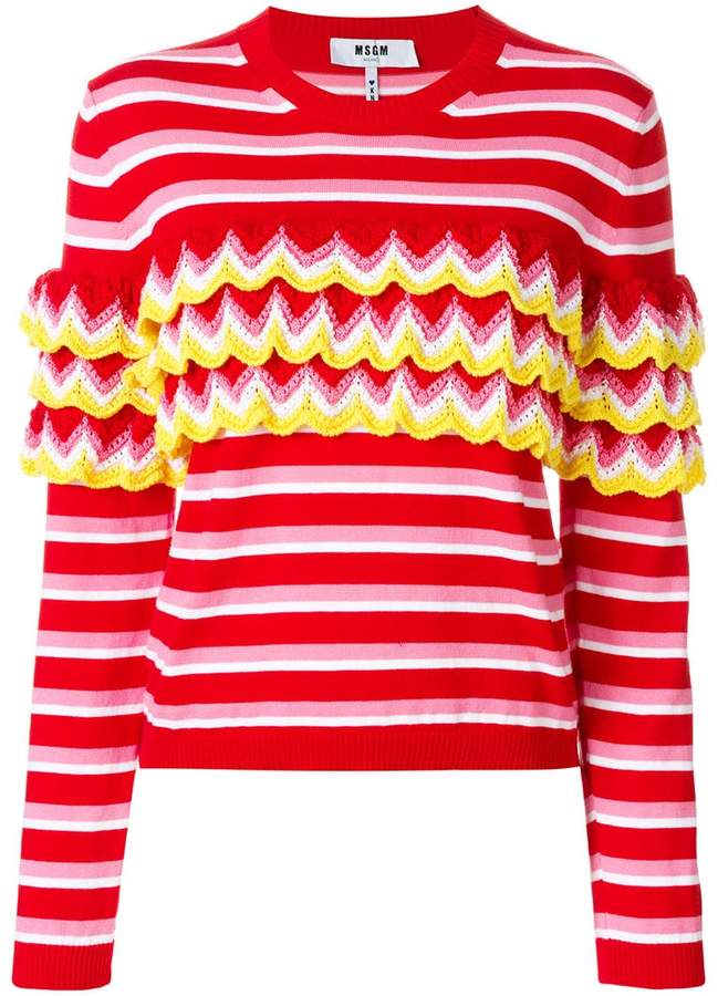 crochet striped jumper