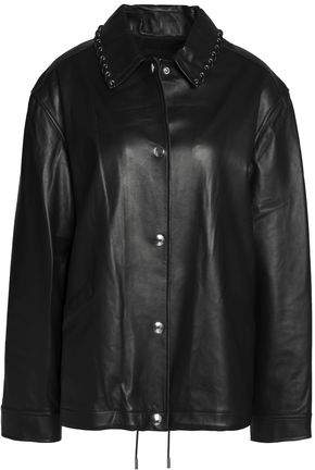 Lace-Up Detailed Nappa Leather Jacket