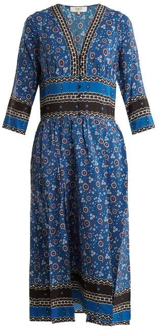 Tallulah floral-print silk dress