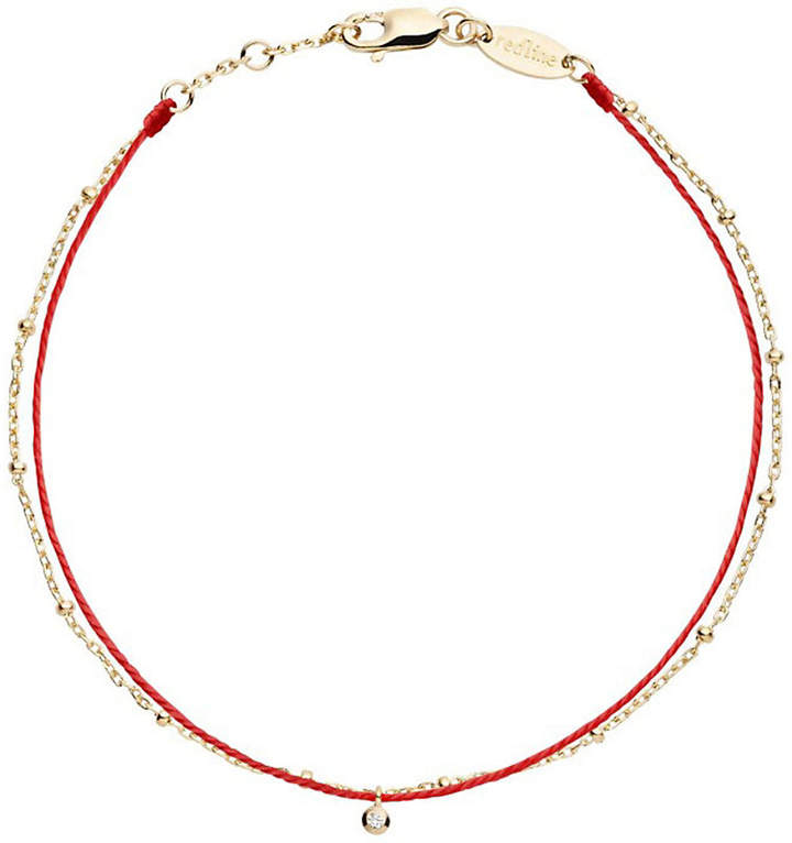 The Alkemistry Redline 18ct yellow gold double chain thread bracelet
