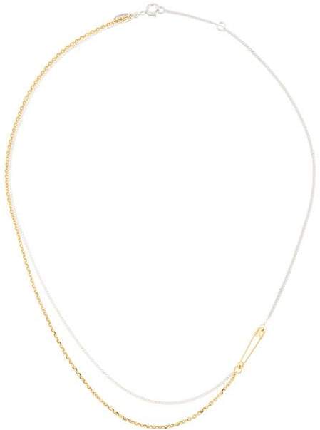 Vergoldete 'My Favourite' Sterling-Silber-Halskette mit Sicherheitsnadel