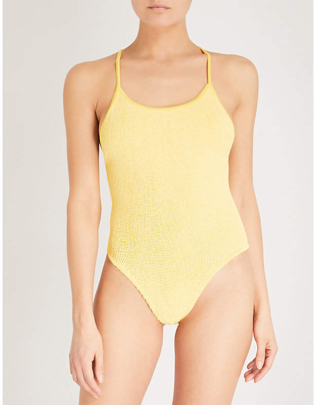 Hunza G Bettie seersucker swimsuit