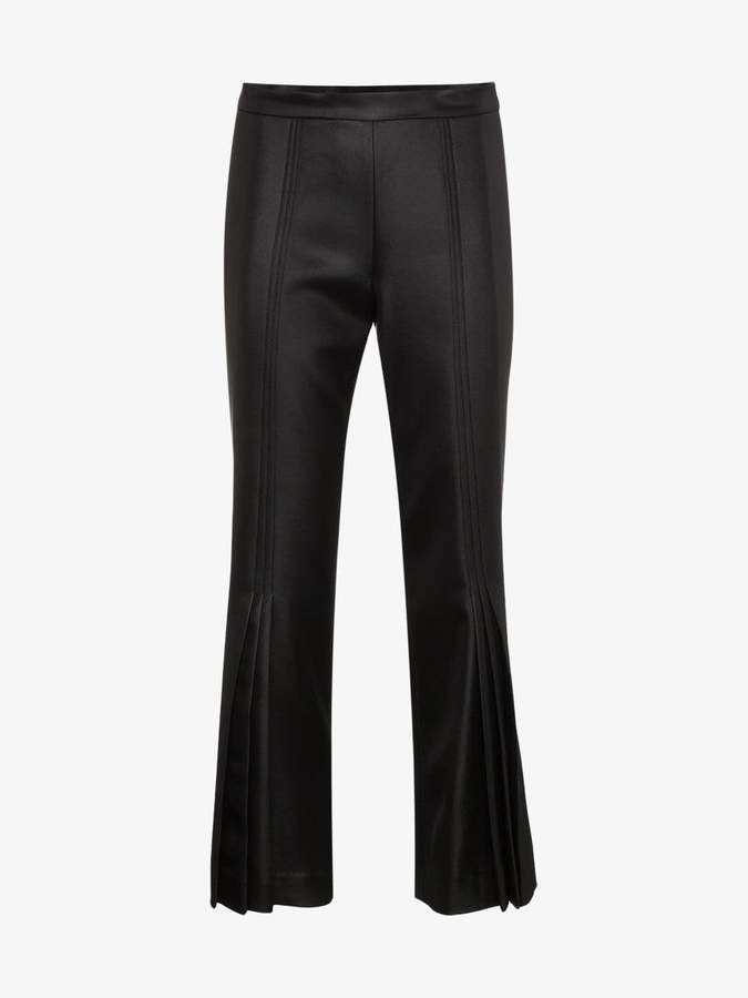 cropped flared mid rise pants
