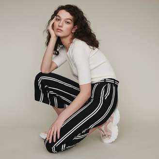 Maje Wide 7/8 striped pants