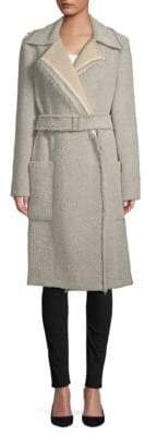 Long-Sleeve Textured Coat