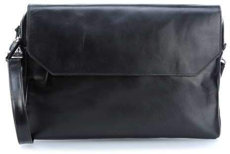 Royal RepubliQ New Courier 16'' Laptop Messenger glattes Büffelleder schwarz