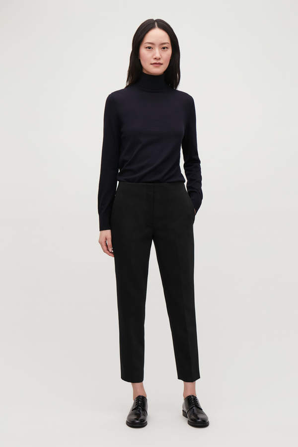 STRETCH-WOOL TAILORED TROUSERS