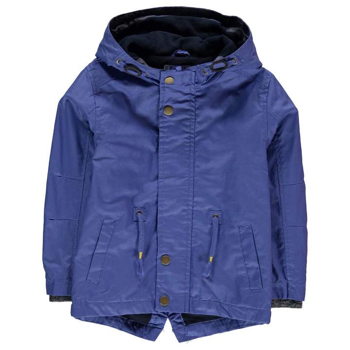 Kids Rain Mac Boy Jacket Top Coat Lightweight Warm Cotton Tie Fastenings