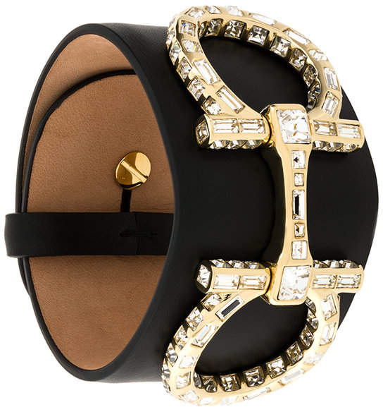 crystal-embellished double Gancio cuff