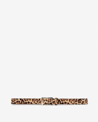 Express Leopard Calf Hair Belt