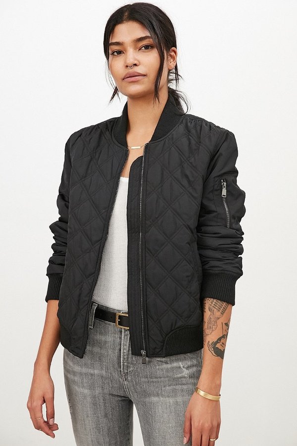 Silence + Noise Quilted Bomber Jacket
