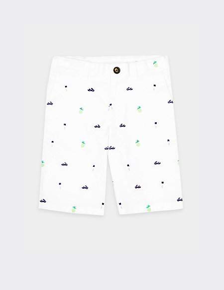 PLUS Embroidered Chino Shorts (3-16 Years)