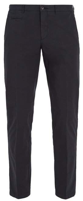 Mid-rise cotton-blend chino trousers
