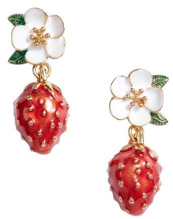 NEW YORK picnic perfect strawberry drop earrings
