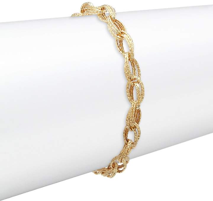 Buy Women's Made In Italy 14K Yellow Gold Double Link Bracelet!