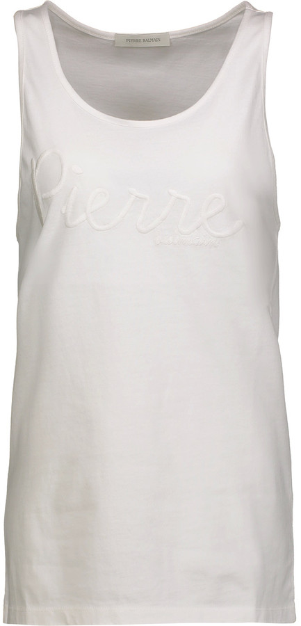 Embroidered cotton T-shirt