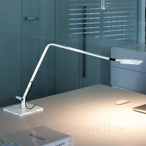 LED-Tischleuchte Flex, glänzend weiß