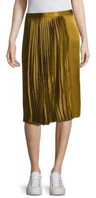 Gamil Silk Pleated Skirt