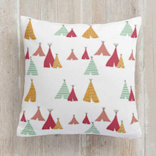 Let's Go Glamping! Square Pillow