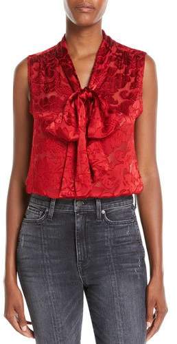 Arie Sleeveless Tie-Neck Blouse