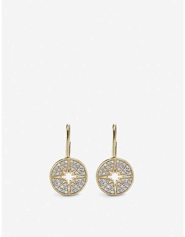 The Alkemistry Sydney Evan starburst 14ct yellow-gold and diamond earrings