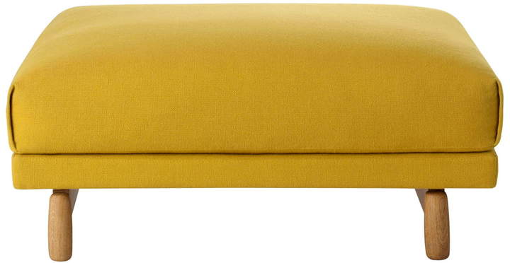 Muuto - Rest Pouf, Senfgelb (Hallingdal 457) / Eiche Natur (EU)