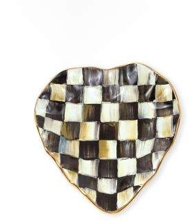 MacKenzie-Childs Courtly Check Ceramic Heart Plate