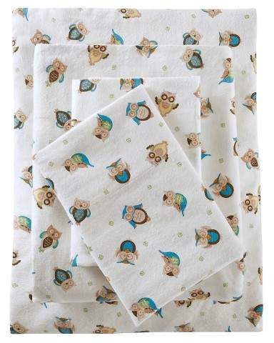 Flannel Sheet Set (Twin) Owl Sand