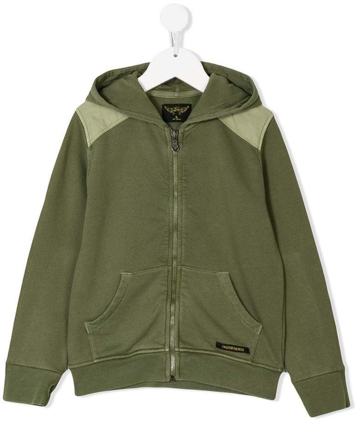 knitted zipped hoodie