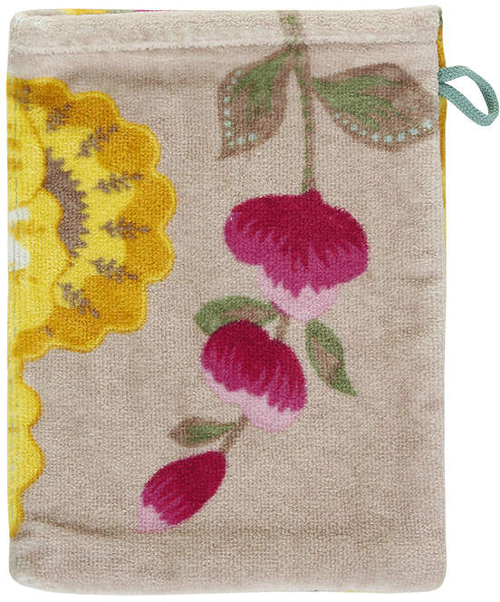 Floral Fantasy Towel - Khaki - Wash Mitt