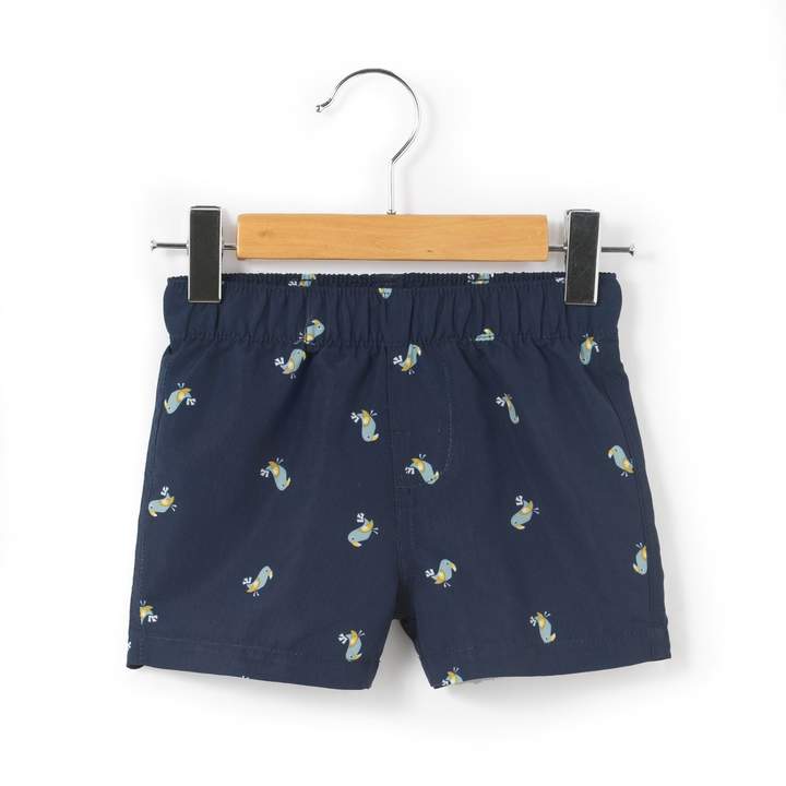 La Redoute Collections Toucan Printed Swim Shorts, 1 Month-3 Yrs
