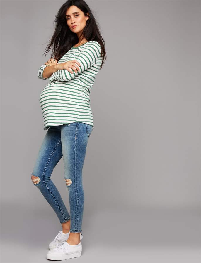 Pea Collection FRAME Secret Fit Belly Le Skinny de Jeanne Crop Maternity Jeans