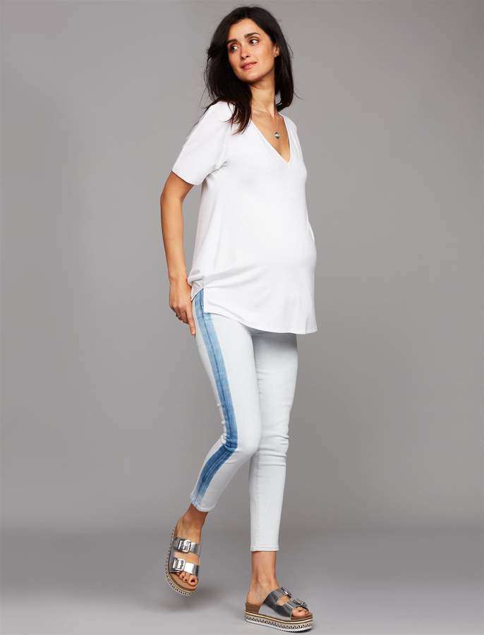 Pea Collection Secret Fit Belly Rocket Crop High Rise Skinny Maternity Jeans