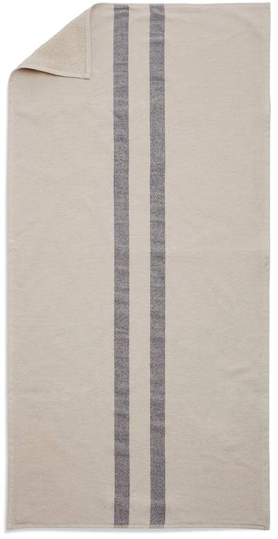 Skagerak - Stripes Towel Handtuch, 50 x 100 cm, cream / dark blue