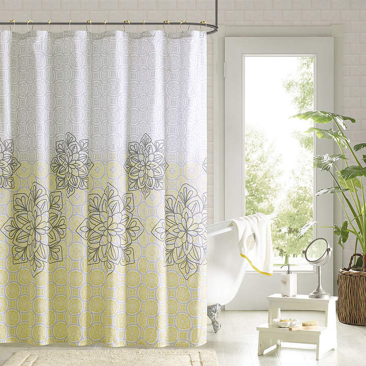 90 by Design Lab Jessica Shower Curtain and Hook Set
