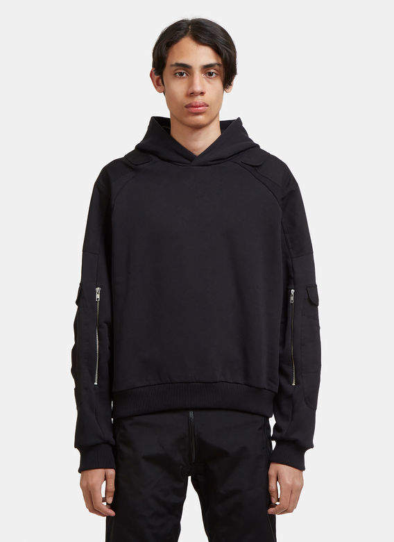 GmbH Marlon Pocket Hooded Sweatshirt in Black
