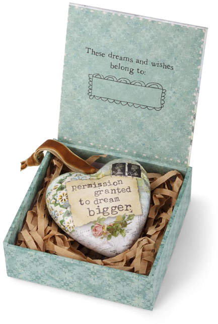 'Dream Bigger' Boxed Heart Ornament
