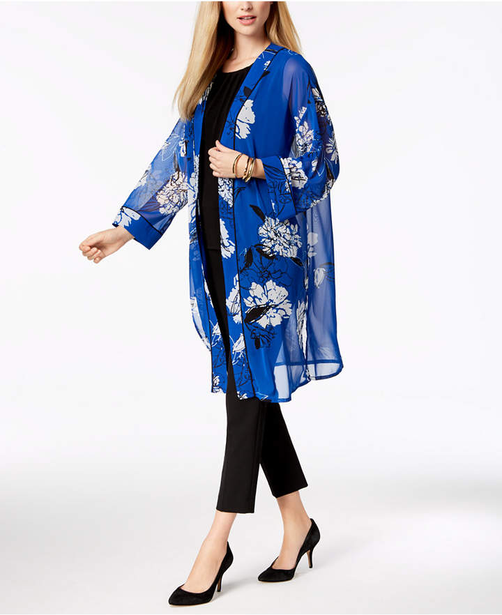 Printed Sheer Kimono Jacket, Created For Macy's