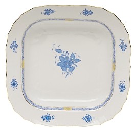 Chinese Bouquet Blue Square Fruit Dish