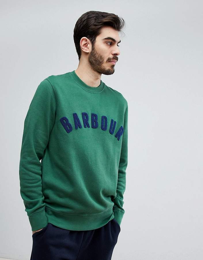 – Prep – Sweatshirt mit Rundhalsausschnitt und Logo in Grün